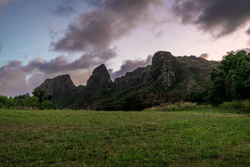 view of mountains in hawaii