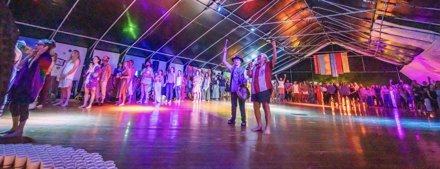 indigenous elder with jami at movement event